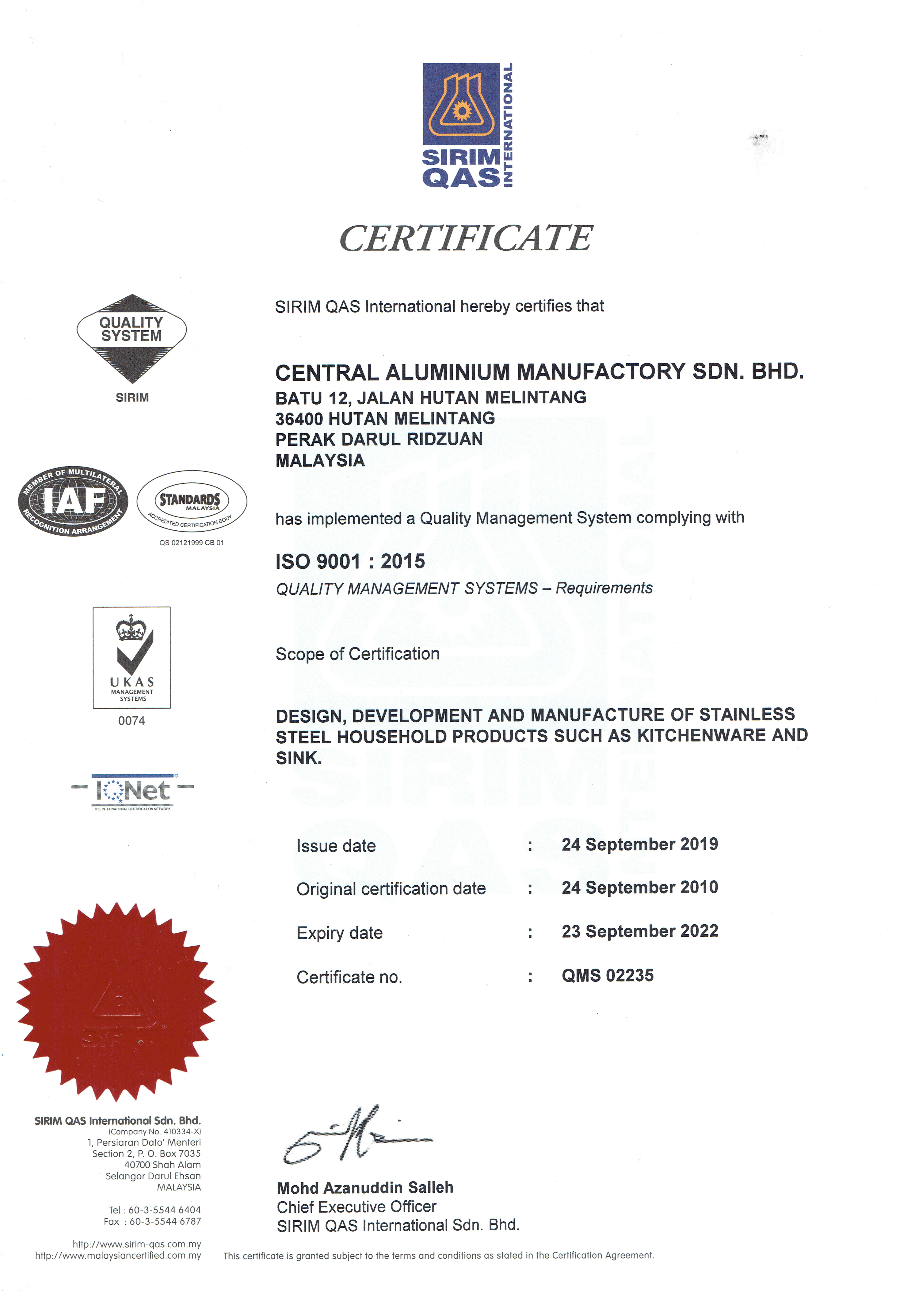 ISO SIRIM